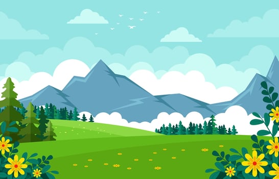 Beautiful Nature Landscape Background vector