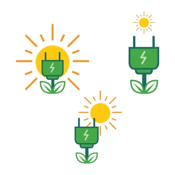 solar energy illustration design. renewable energy illustration vector