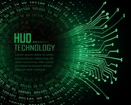 text cyber circuit future technology concept background vector