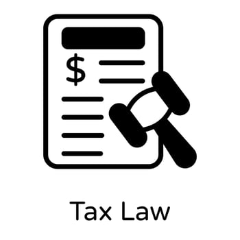 Tax Law  and legislation vector