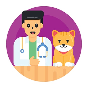 Vet  Cat Doctor vector