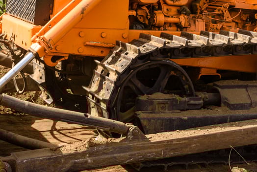 Industrial building construction site bulldozer photo