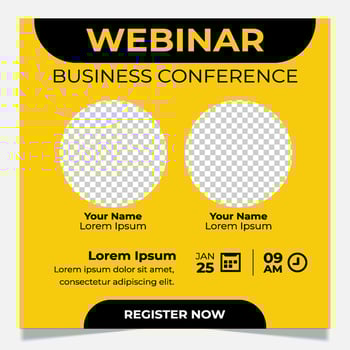 Banner webinar template vector