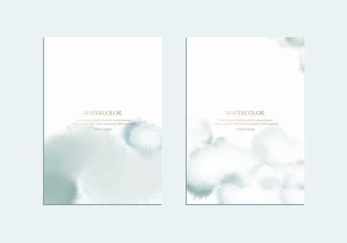 Watercolor background with blue background, soft drawing texture vector