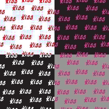 Seamless pattern words love and hearts vector