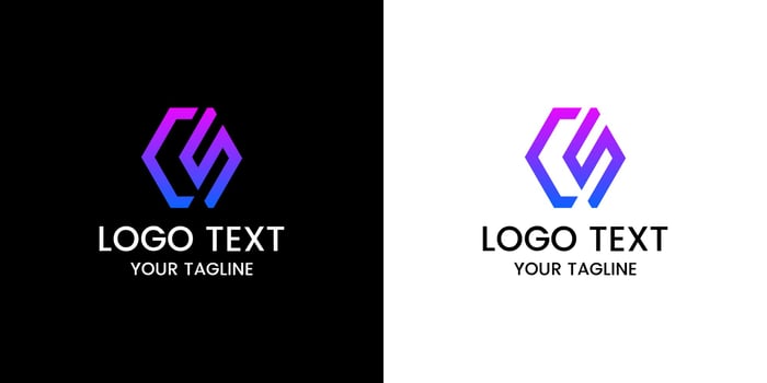 Letter cs logo design vector