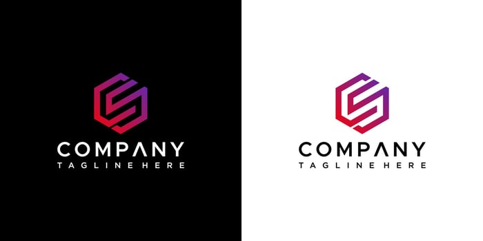 Letter cs logo design vector