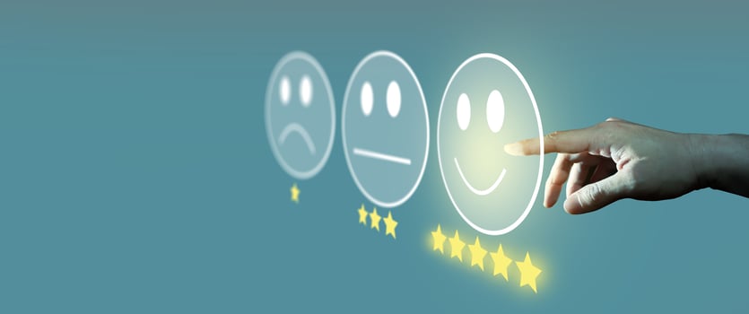 Customer satisfaction survey and Customer service evaluation concept. photo