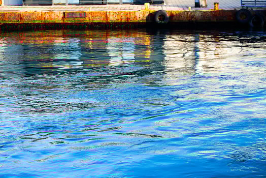 Transportation place Dock near the Sea photo