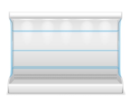 commercial shop refrigerator for cooling and preserving food vector