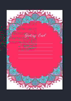 Mandala vintage template card vector