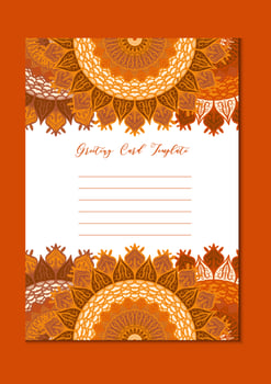 Mandala vintage template card vector