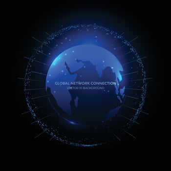 Communication technology for internet business. vector