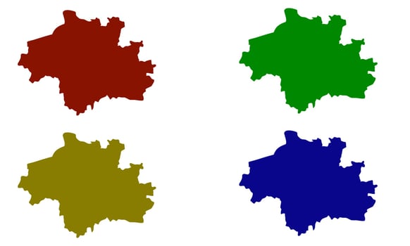 Munich city map silhouette in Germany vector