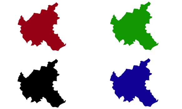 Hamburg city map silhouette in Germany vector