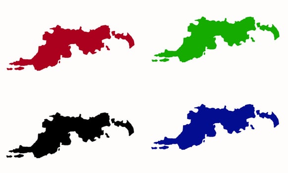 Tortola island map silhouette in British Virgin Islands vector