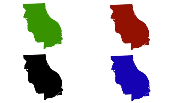 map silhouette of the city of Rosario in Argentina vector