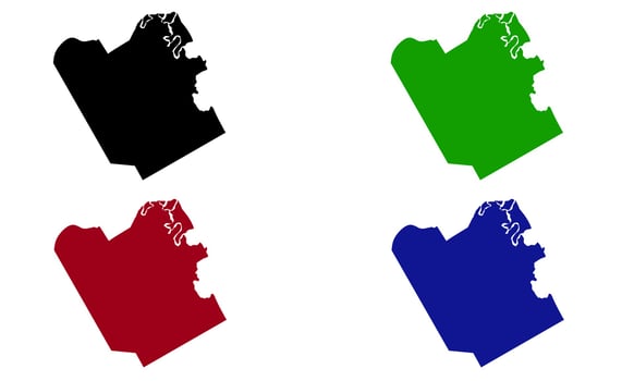 silhouette map of the city of Resistance in Argentina vector