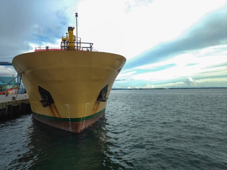 The bow of a vessel photo