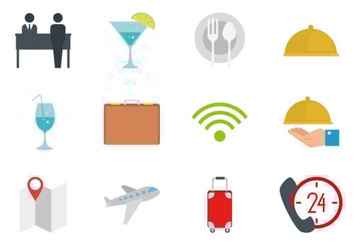 Isolated hotel icon set vector design