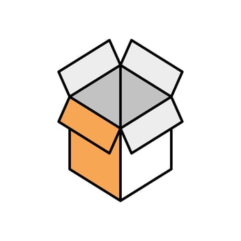 box carton open isolated icon vector