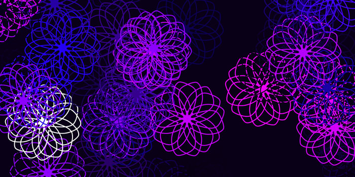 Light Purple vector background with bubbles.