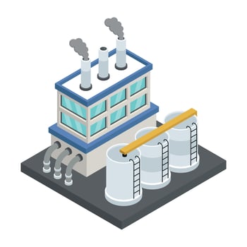 Production and Industrial  Plant vector