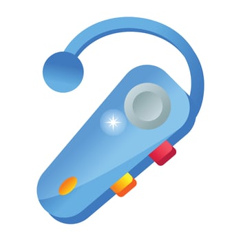Bluetooth Headset device vector