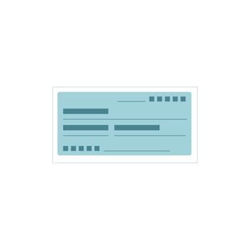 check of bank isolated icon vector