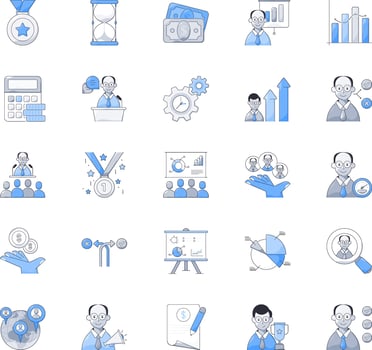 Business Flat illustration, business management flat Icons Vol2 vector
