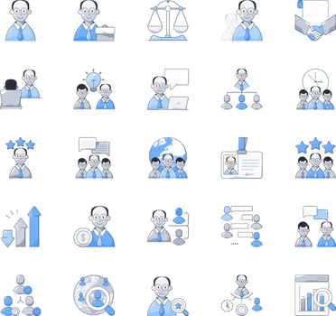 Business Flat illustration, business management flat Icons Vol1 vector