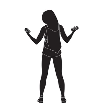 Fitness Illustration, yoga and other workout hand drawn illustrations. vector
