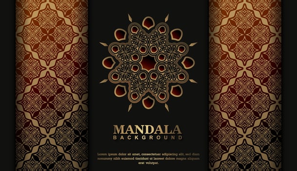 Luxury mandala background concept vector