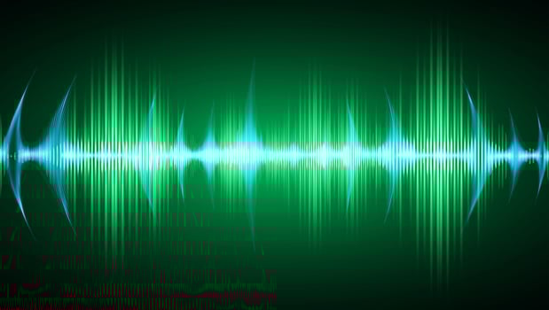Sound waves oscillating dark light vector