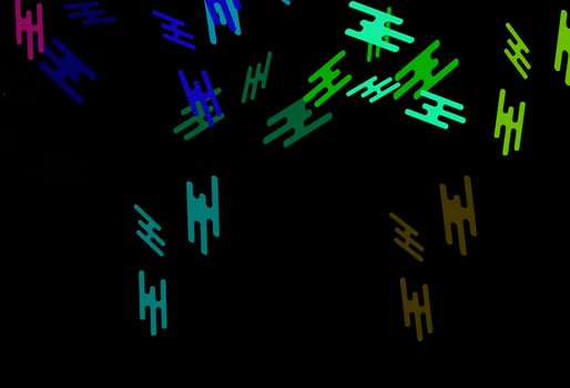 Dark Multicolor, Rainbow vector template with repeated sticks.