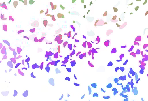 Light multicolor, rainbow vector template with memphis shapes.