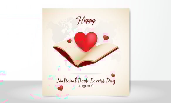 Happy national book lovers day august 09 illustration vector design