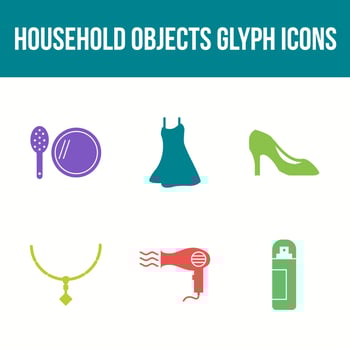 Unique Household Objects Vector Icon Set