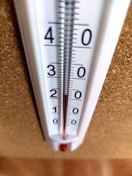 A close-up of a thermometer photo