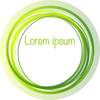 Circle green gradient abstract banner template vector
