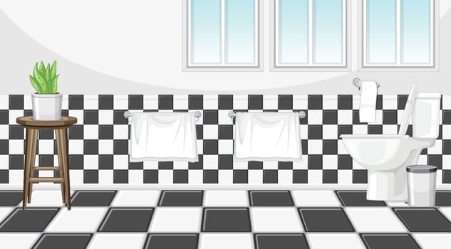 Bathroom interior design with furniture vector
