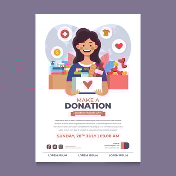 Make a Donation Poster vector