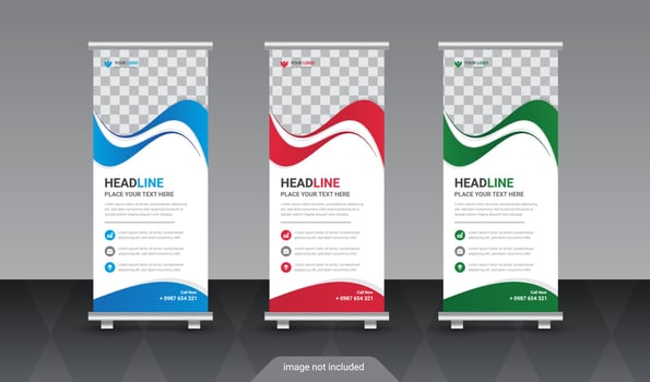 Corporate rollup or x banner design template vector