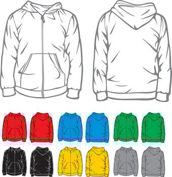 Hooded Sweatshirt Collection vector