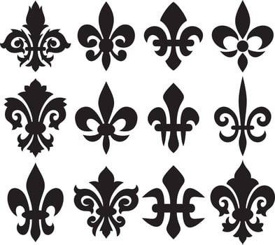 Lily Flower Heraldic Symbol vector