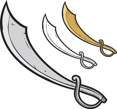 Pirate Sabre Set vector