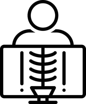 Line icon for x ray vector