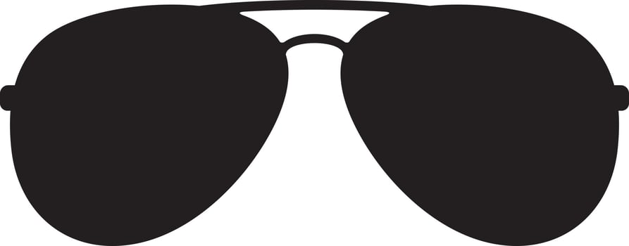 Black Aviator Sunglasses vector