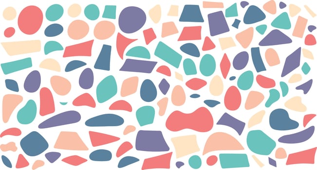 abstract organic shapes. Random hand drawn Shapes Collage Template vector
