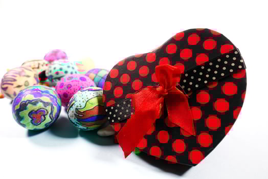 Paschal Easter Eggs Holiday Celebration in Spring Time photo